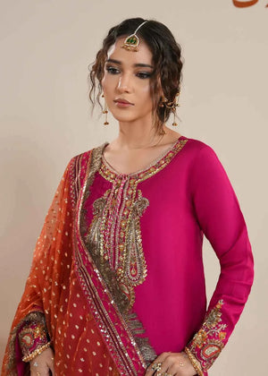 Fuchsia Raw Silk Sharara Suit – Zarqun Pakistani Formal Wear Canada
