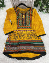 Lilen Embroidered Peplum Kurti