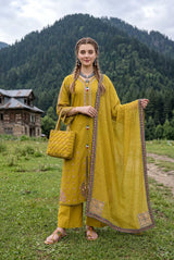 Zahra Rubab Dhaani 4 Piece Embroidered Lawn dress