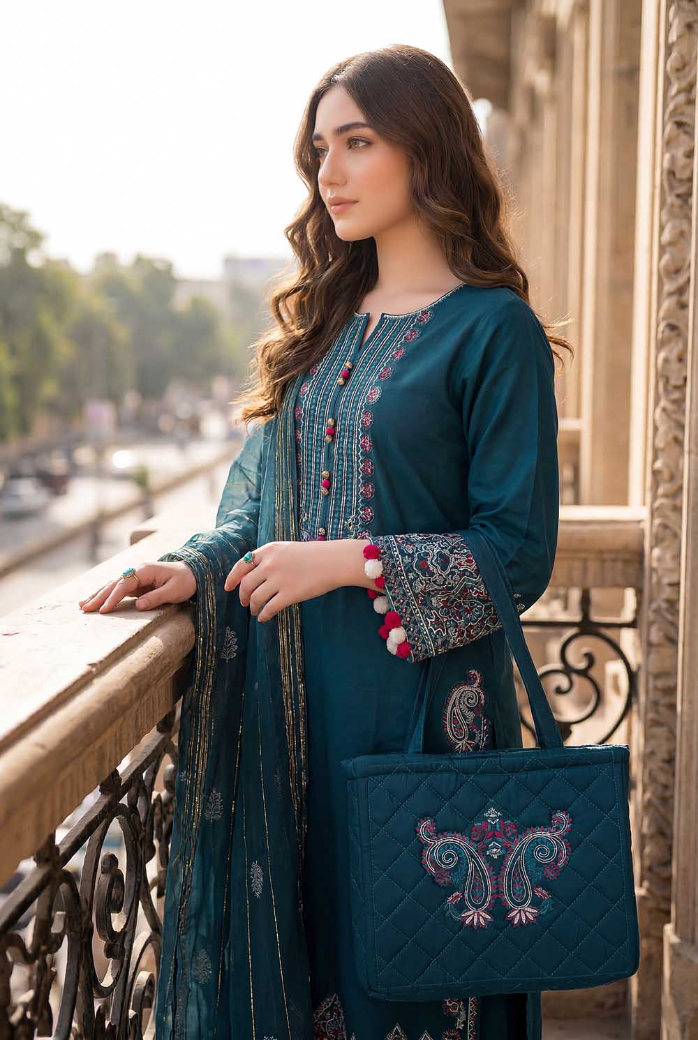 Zahra Rubab Zinc 4 Piece Embroidered Lawn Wear