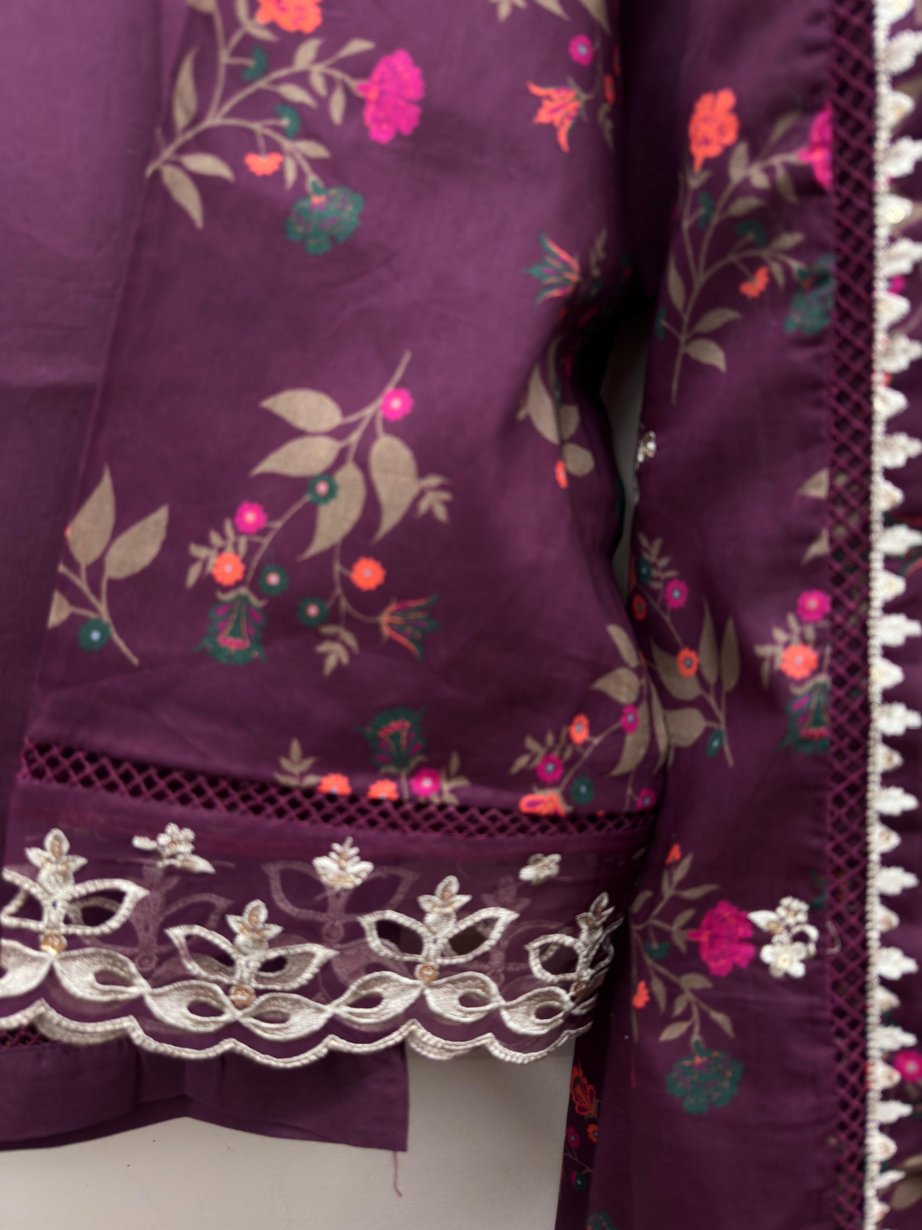 Sadabahar purple dress