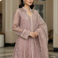 Elegant Rose Gold Pakistani Formal Embroidered 3 Piece Dress