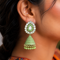 green jhumka earrings Canada
Pakistani green jewelry
ethnic festive earrings