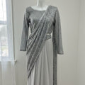 grey saree
