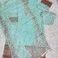 3PC Fancy Blue Outfit with Embroidery