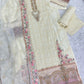 3PC Fancy Cream Outfit with Embroidery