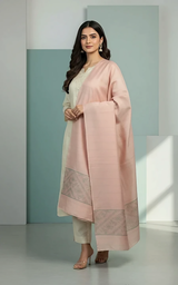 Khadi Cotton Jacquard Dupatta – Soft, Breathable & Elegant