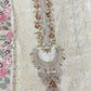 3PC Fancy Cream Outfit with Embroidery