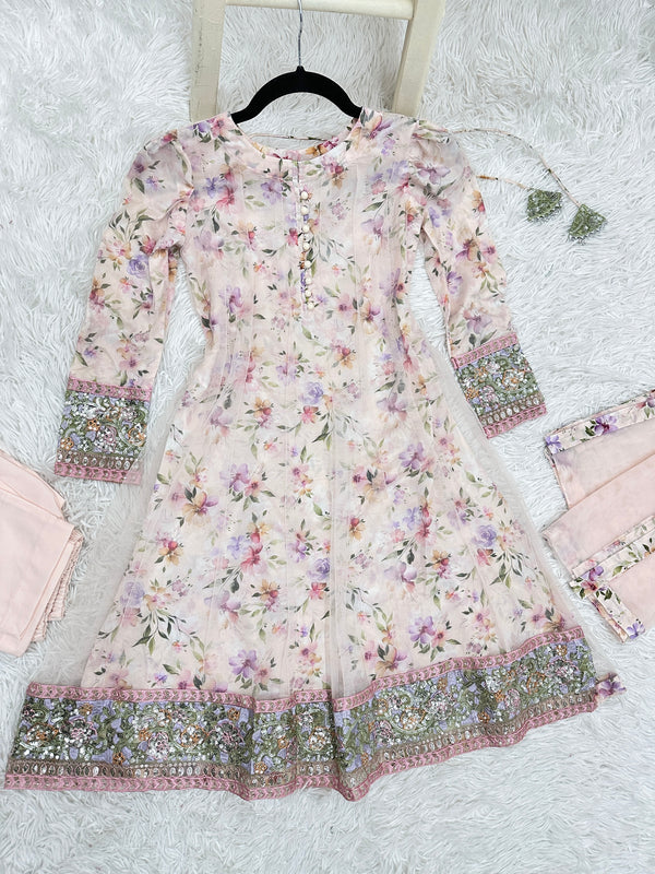 Girl’s Pink Net A-Line Dress 6+