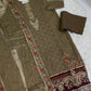 3PC Fancy Brown Outfit with Embroidery