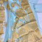 Cotton Long Blue Maxi Dress 3PC