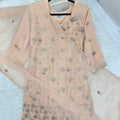 3PC Peach Chiffon Festive Outfit Medium