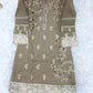 Beige Organza 3PC Outfit M-L