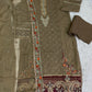 3PC Fancy Brown Outfit with Embroidery