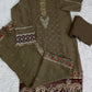 3PC Fancy Brown Outfit with Embroidery