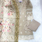 Beige Organza 3PC Outfit M-L