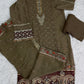 3PC Fancy Brown Outfit with Embroidery