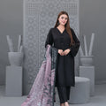 black linen 3 piece Pakistani suit for women Canada