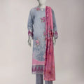 J. Grey Lawn Embroidered 3 Piece Stitched Suit