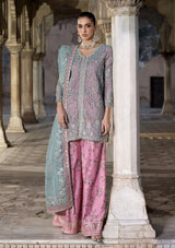 Original 3 piece Laam Bin Tayyab Embroidered Organza | Pakistani wedding dress Canada