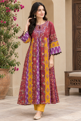 J. Red Lawn Embroidered 2 Piece Stitched Suit