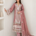 Soft Pink Embroidered Cotton 3 Piece Suit for Women | Maryam Qasim Boutique