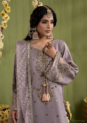 raw silk formal dress lilac