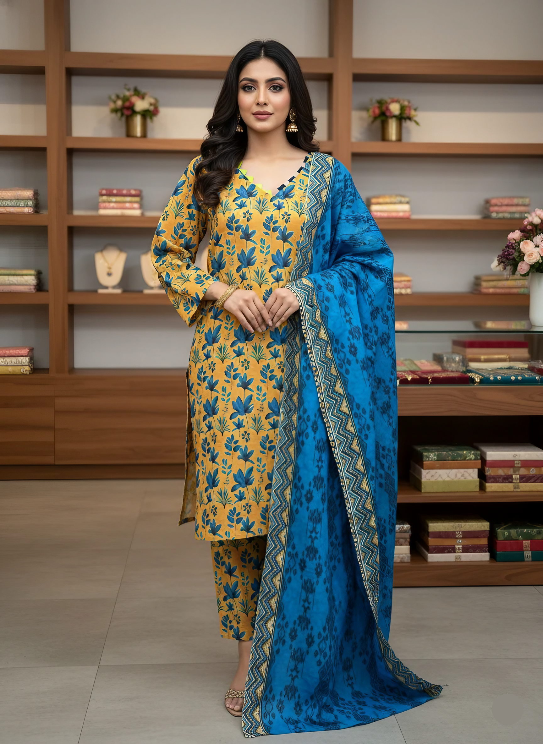 3 Piece Lawn Printed Suit for Women