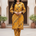 2 Piece Khaddar Cord Set for Women – Short Shirt with Straight Trousers