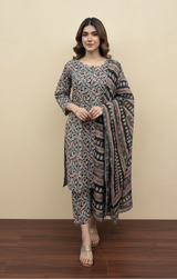 3 Piece Printed Lawn Suit for Women – Lightweight Summer Outfit with Dupatta