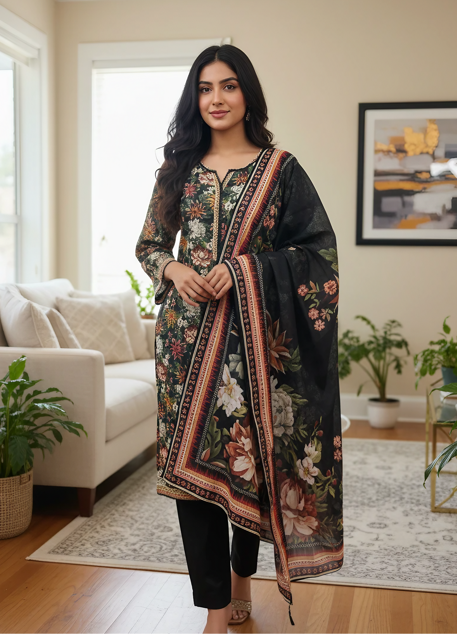 3 pcs Original Bin Saeed Lawn Dress