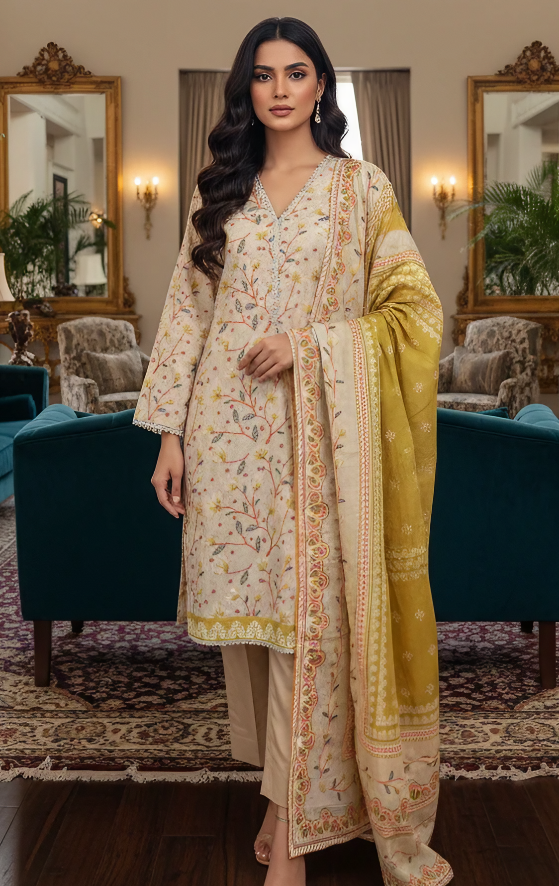 Original Bin Saeed 3-Piece Lawn Stitched Suit