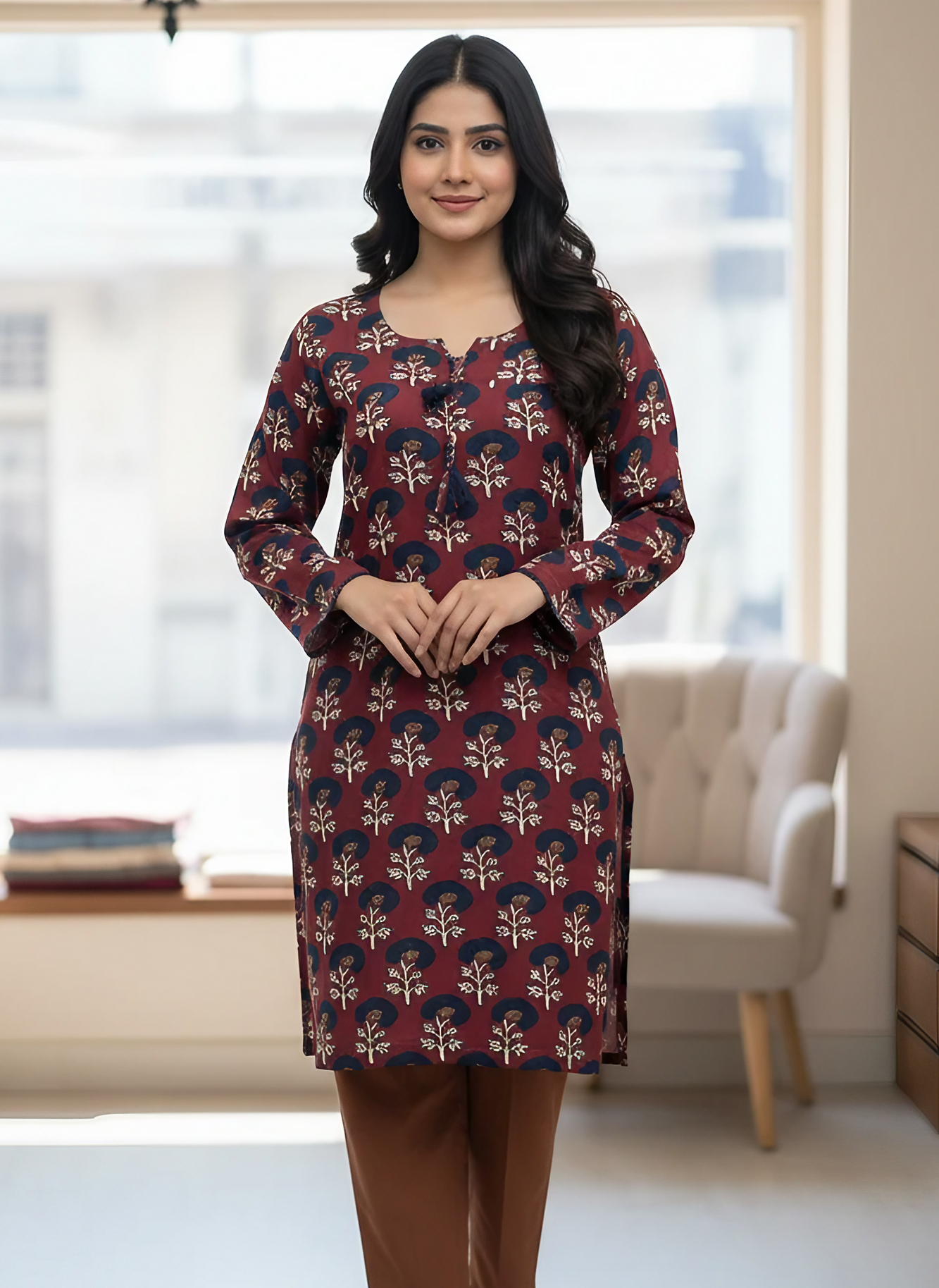 2 Pcs Lawn Printed Suit for Women – Summer