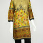 Beige Floral Premium Printed Lilen Top