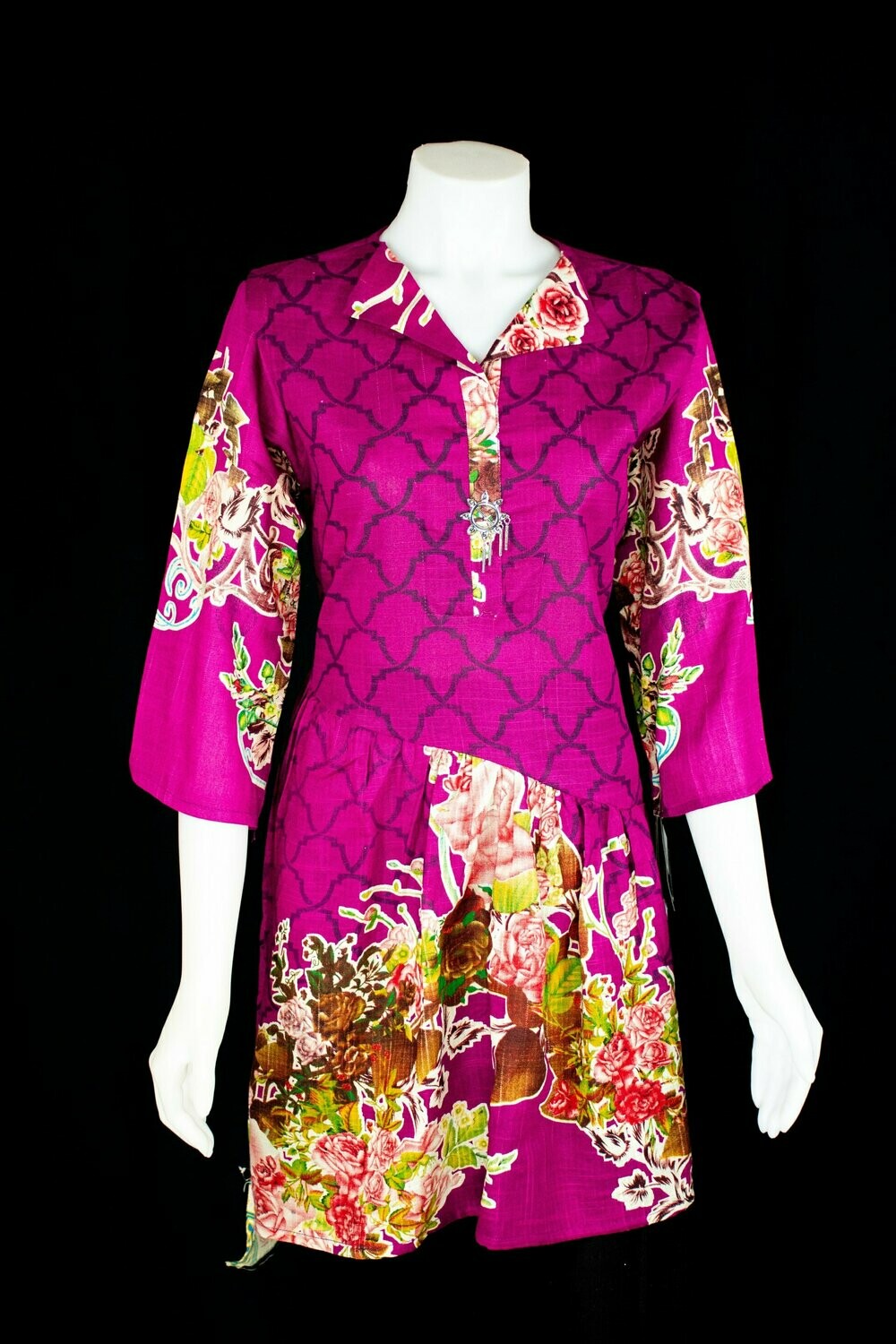 Vibrant Pink Khaddar Kurti