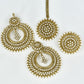 Bronze Round Kundan Jewelry set (4PC)