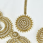 Bronze Round Kundan Jewelry set (4PC)
