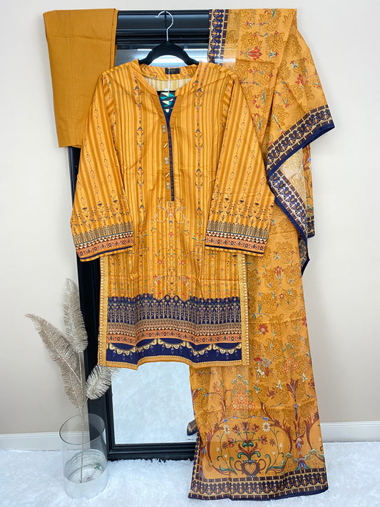 Lawn 3-PC Suit by SAYA