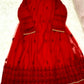 3Pcs Beautiful Ruby Star Red Embroidered Gharara