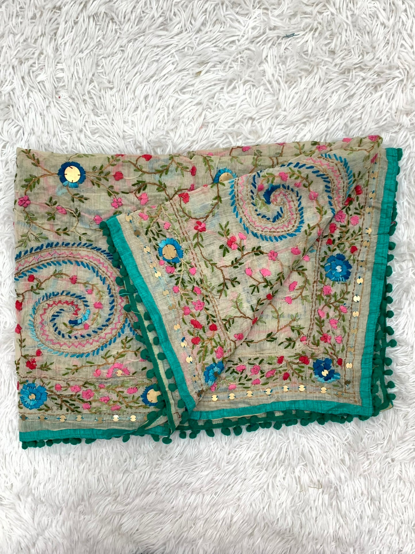 Gorgeous Hand Embroidered Dupatta