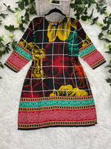 Soft High Quality Lilen Top Black Plus Size