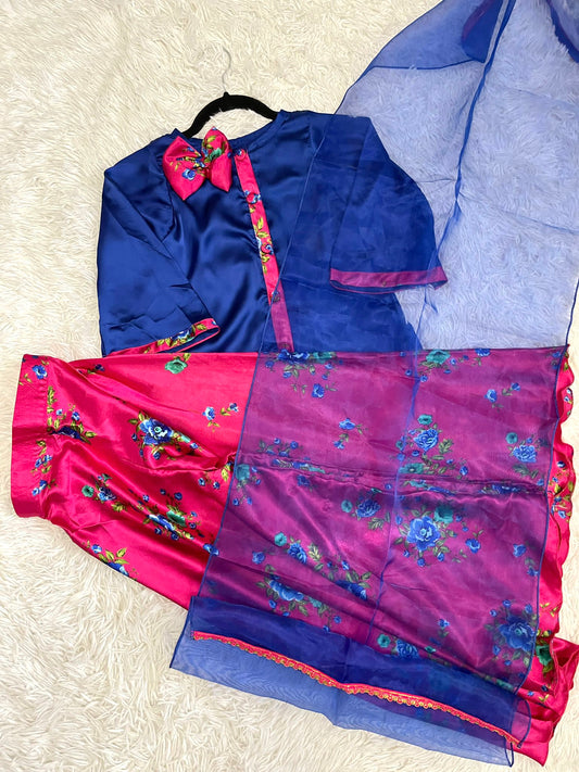 3PC Silk Skirt Outfit 7-12YRS