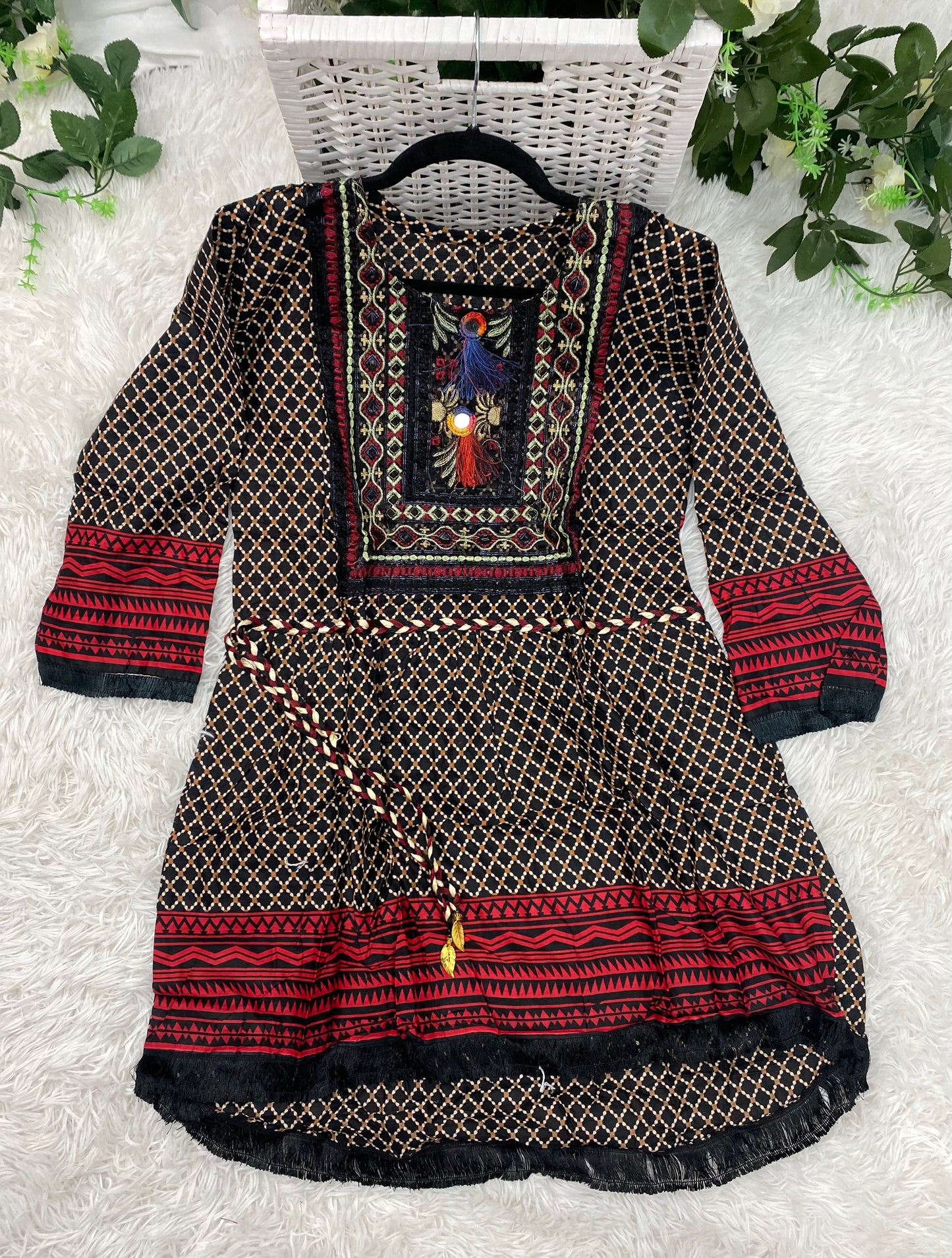 Lawn Embroidered Peplum Kurti