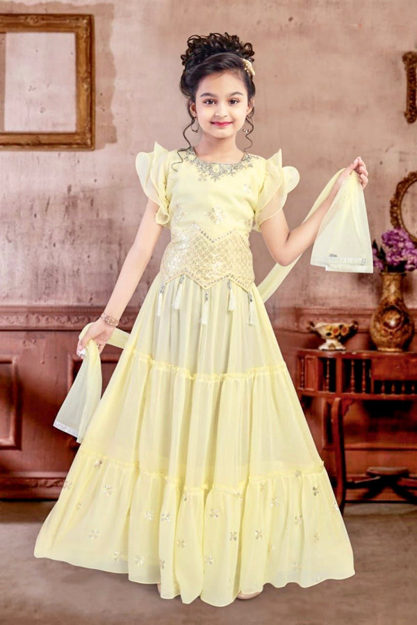 Kids Chiffon Lengha