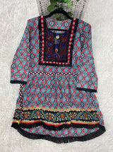 Lilen Embroidered Peplum Kurti
