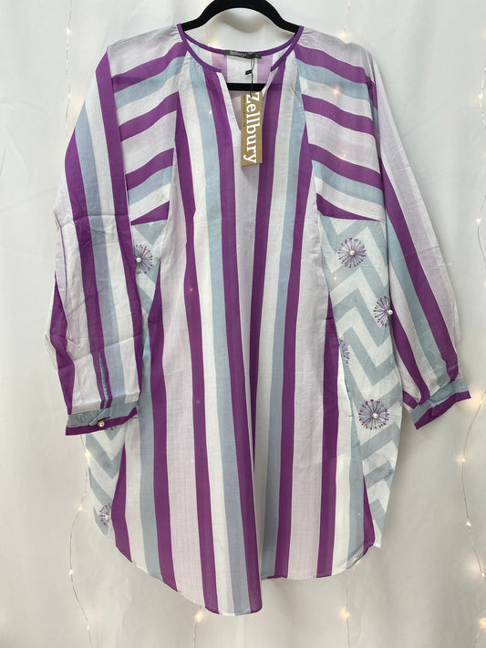 Purple Zellbury Lawn Baggy Top