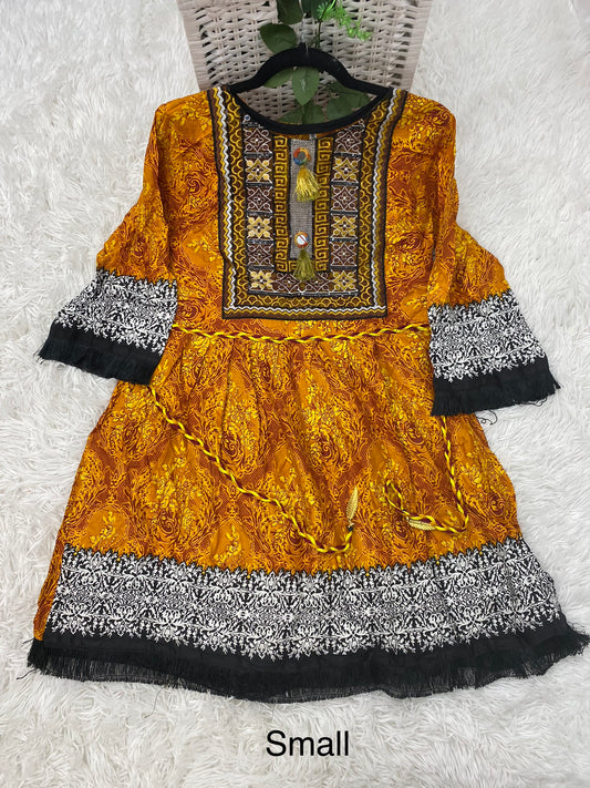 Lilen Embroidered Peplum Kurti