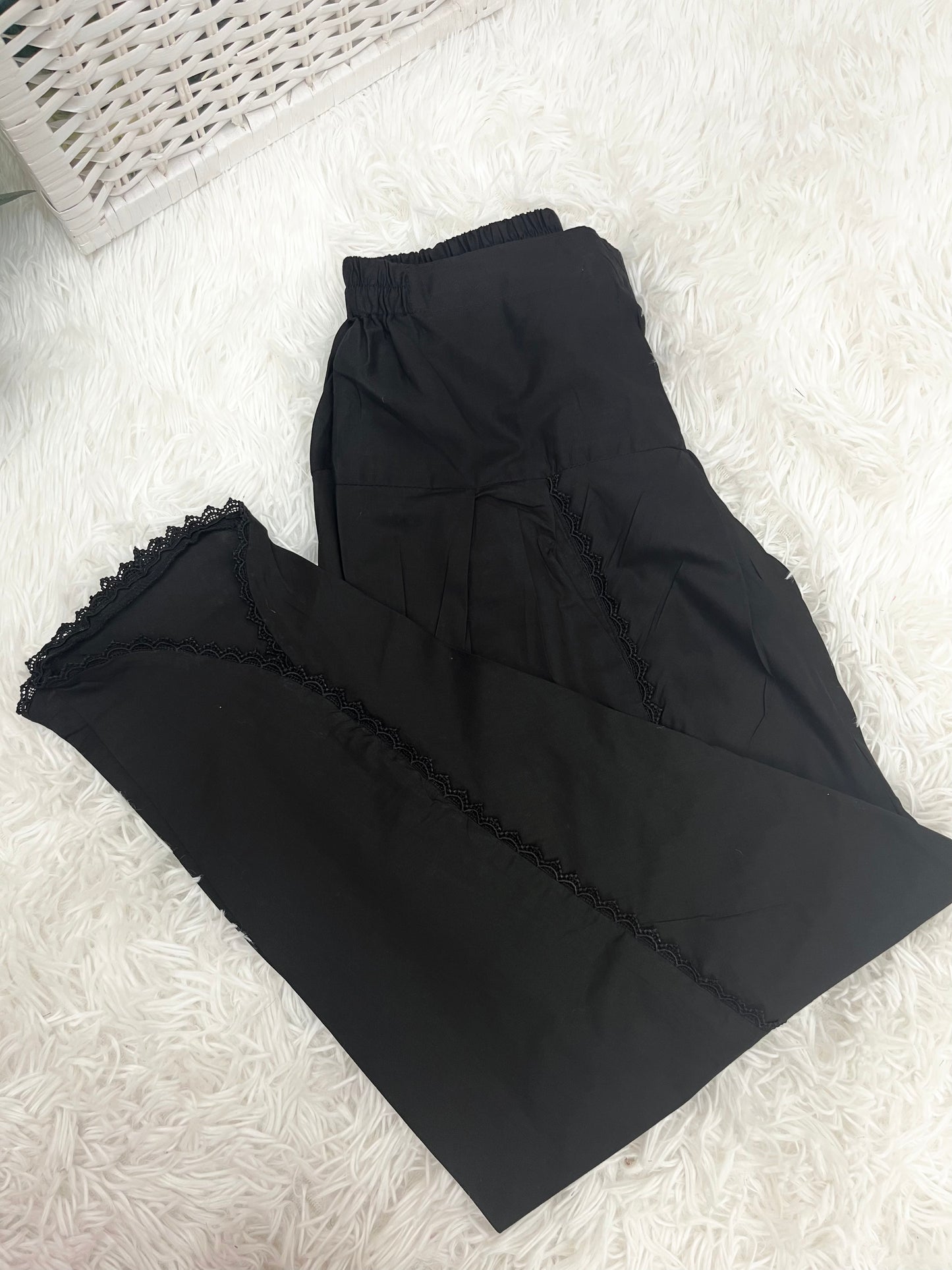 Black Lace Tulip Trouser S/M
