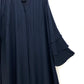 Dark Blue Chiffon Open Abaya (Free hijab)