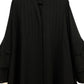 Black Chiffon Open Abaya (Free hijab)